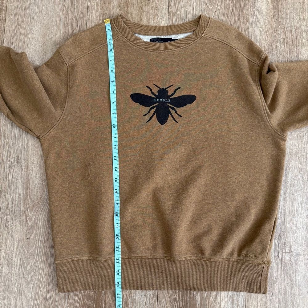 Prana Organic Cotton Humble Bee Graphic Sweatshirt Tee Size Medium Brown / Tan - Picture 11 of 11